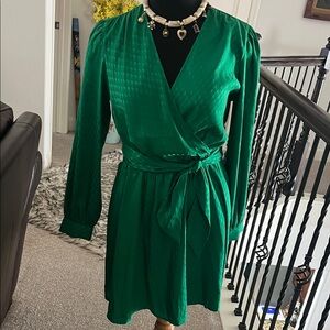 Elegant Green Wrap Dress by Express